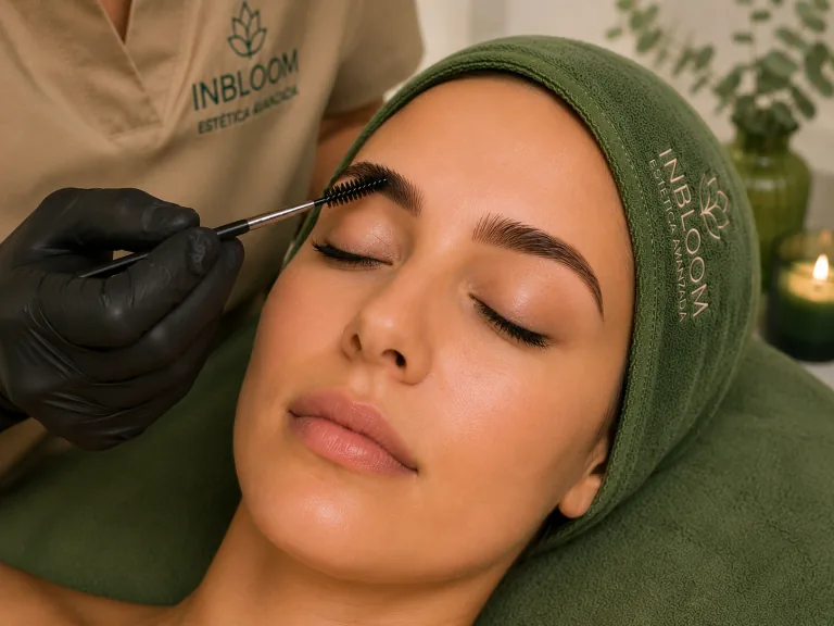 Diseño de mirada y cejas en InBloom Estética Zaragoza
