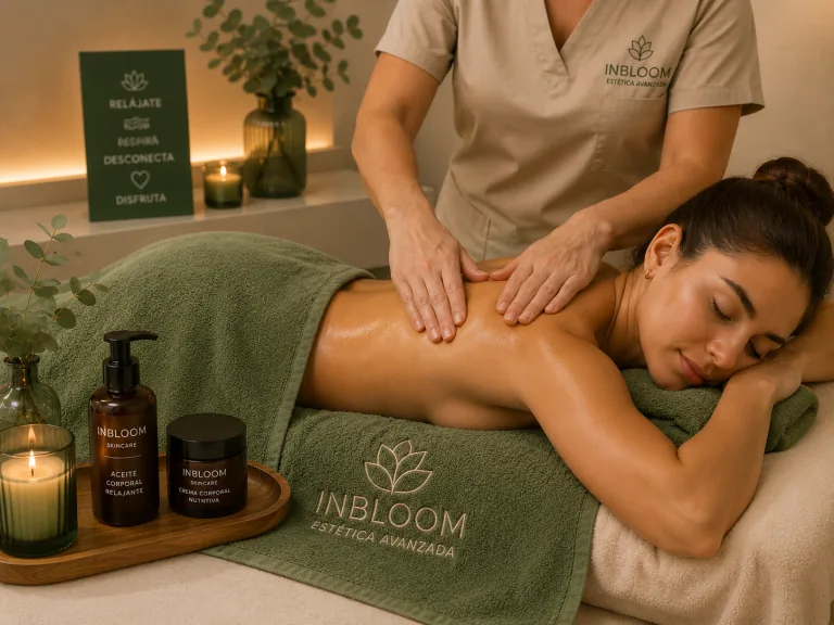 Masaje relajante de cuerpo entero en InBloom Estética Zaragoza