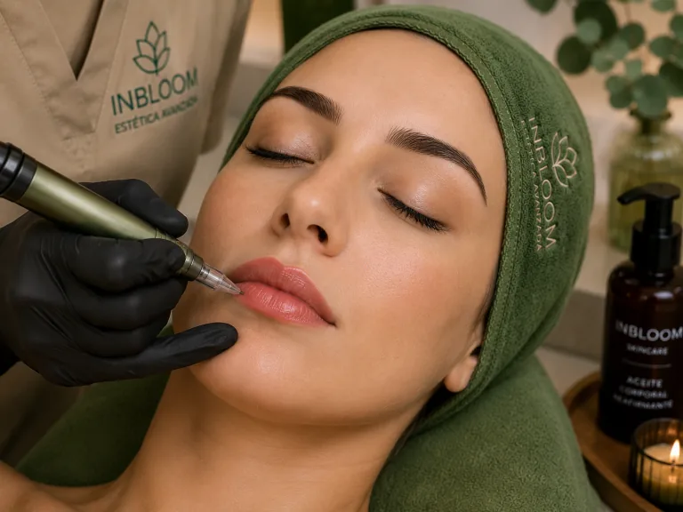 Tratamiento de micropigmentación de labios en InBloom Estética Zaragoza
