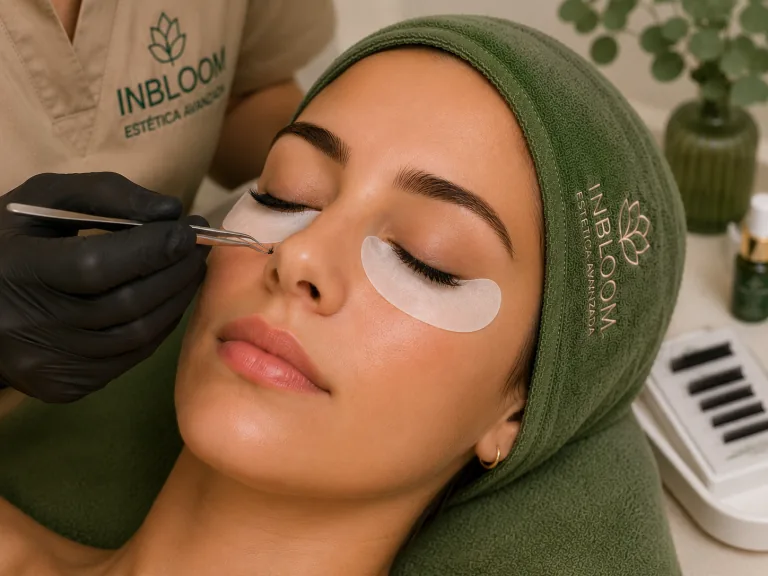 Extensiones de pestañas clásicas o híbridas en InBloom Estética Zaragoza